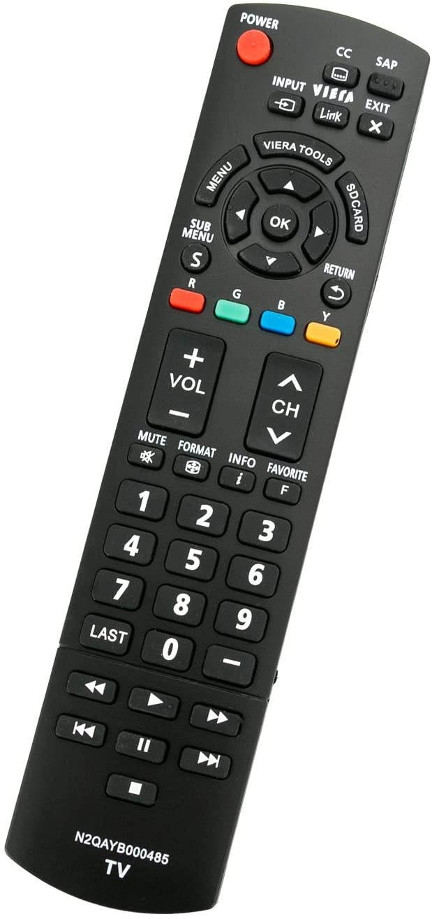 New N2QAYB000485 Replace Remote Control fit for Panasonic 32" ~ 85" LED LCD Plasma Viera TV TC-42LD24 TC-42LS24 TC-42PS14 TC-54PS14 TH-32LRU5 TH-42LRU50 TH-55LRU50 tc-p50s30 N2QAYB000321 N2QAYB000570