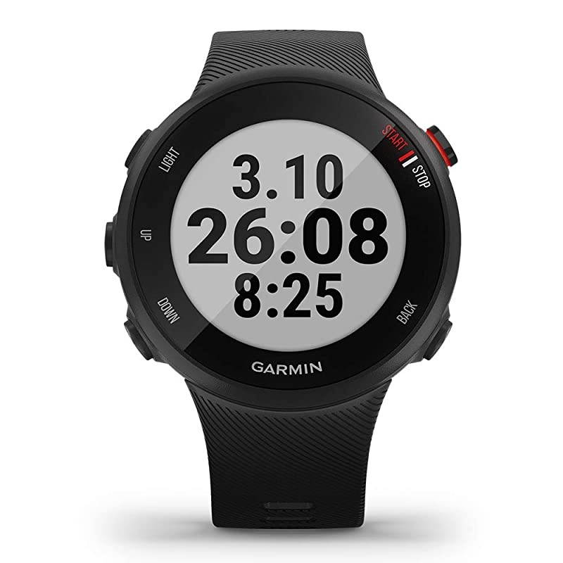 Garmin Forerunner 45S GPS Running Watch Power Bundle | Includes  Portable Charger & HD Screen Protectors | Running Heart Rate Watch | Pace, Distance, Stress Tracking | Black, 010-02156-02