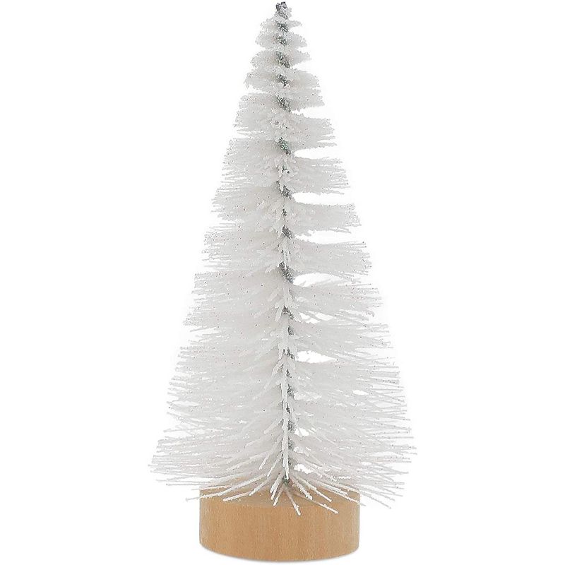 Home Heritage Snowdrift Spruce 6.5 Foot Flocked Christmas Tree with White Lights
