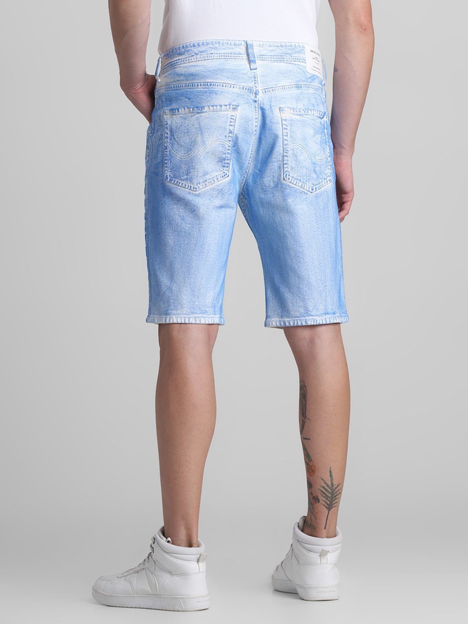 Jack & Jones Denim Cotton Regular Fit Printed Shorts