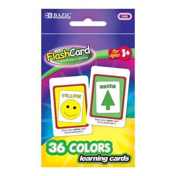 Bazic Colors Preschool Flash Cards - 36/Pack Case Pack 72