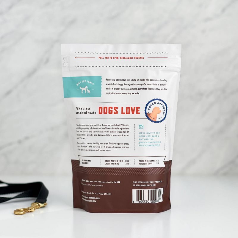 Rocco & Roxie Beef Liver Jerky Dog Treats - 16oz