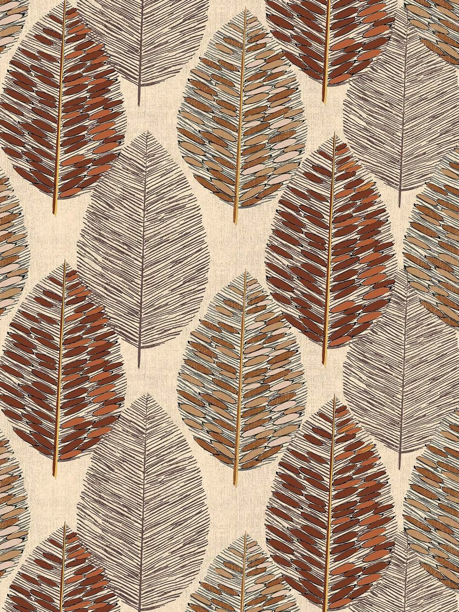 SPACES DRAPE STORY Elegent Grey & Brown Polyester 8 FT Door Curtain - Set of 2