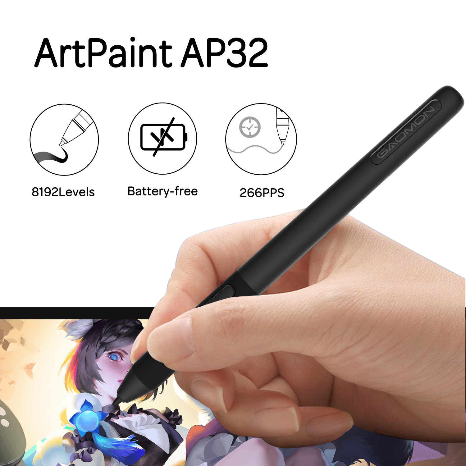 GAOMON PD2200 Full-Laminated Tilt-Support 92% NTSC Pen Display with 8 Touch Buttons -21.5 Inch HD Drawing Monitor with 8192 Passive Pen and Adjustable Stand