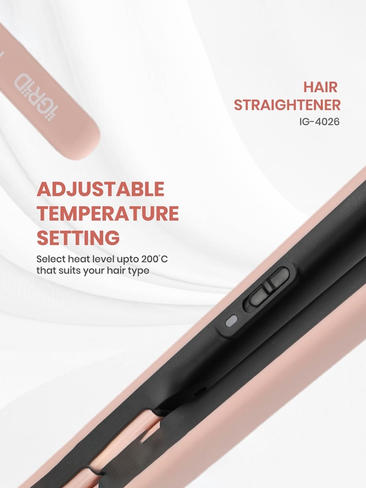 Gorgio Professional HS7800 Steam Hair Straightener (Black)