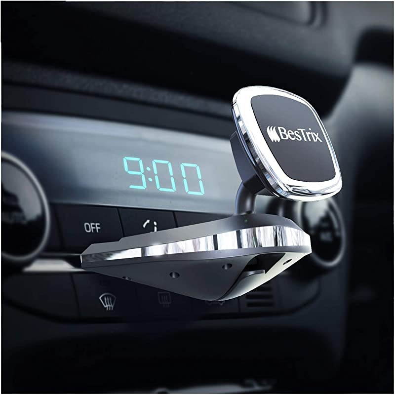 Magnetic Phone Car Mount |Universal Magnetic Car Cell Phone Holder | Magnet Car Phone Holder Compatible w/ iPhone 12 11 Pro/11 Pro Max/XS/XR/X/8/7,Galaxy S10/S10+/S9/S9 Note & More (CD Slot)