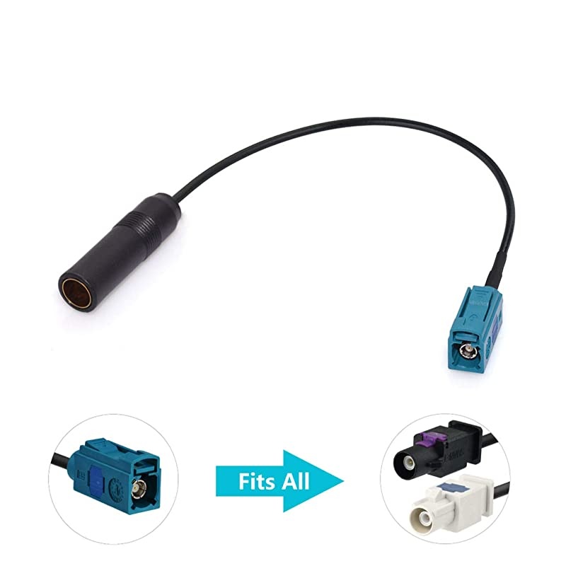 Universal Vehicle Car Stereo FM AM Radio Antenna Adapter Cable Fakra Z Female to Motorola DIN Socket Connector Cable 15cm 6 inch for Car Stereo Audio HD Radio Head Unit CD Media Player Receiver