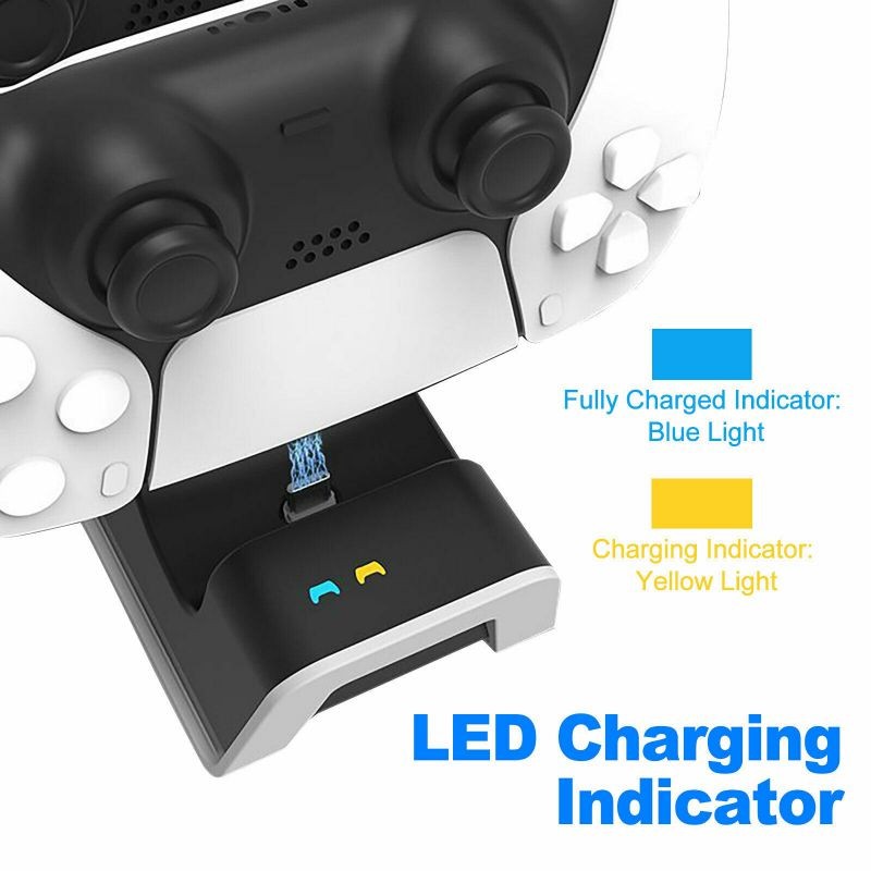 For  PS5 Controller DualSense LED Charging Dock Ston Fast Charger Stand