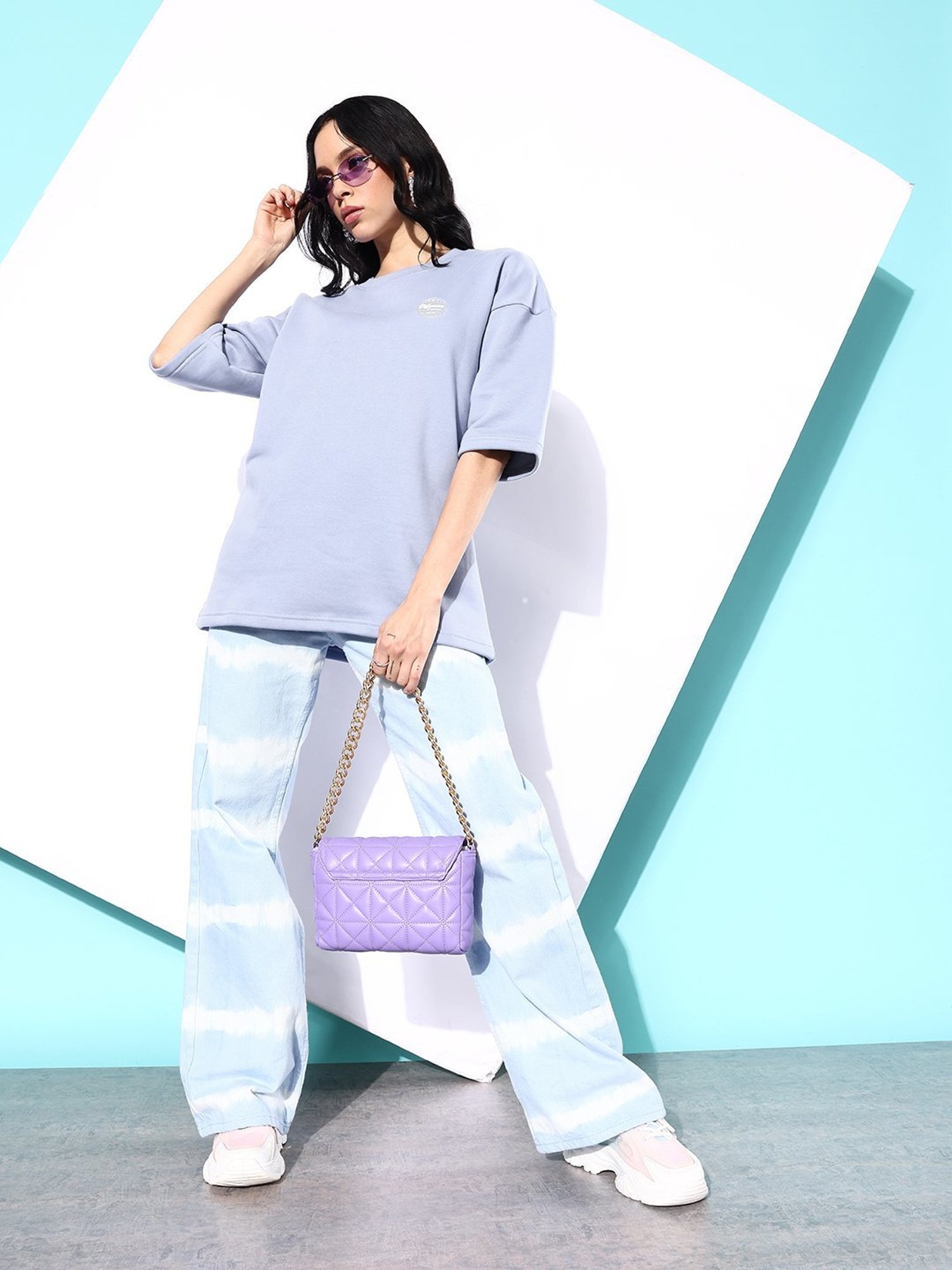 Difference of Opinion Purple Fleece Oversized Sweatshirt