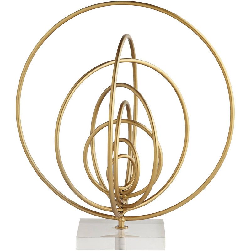 Studio 55D Abstract Ring 13" High Gold Metal Sculpture
