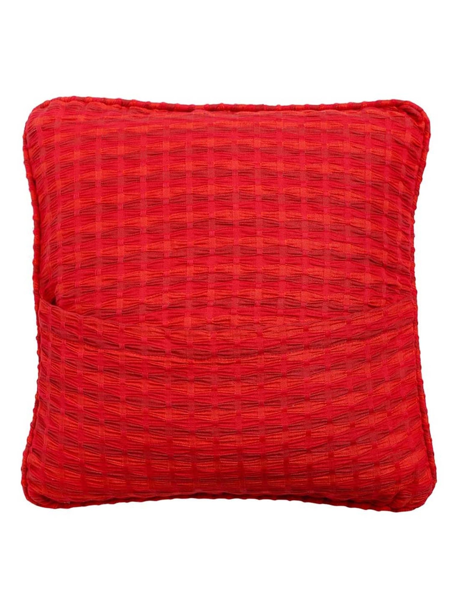 Fabindia Deepali Red Cotton Cushion Cover