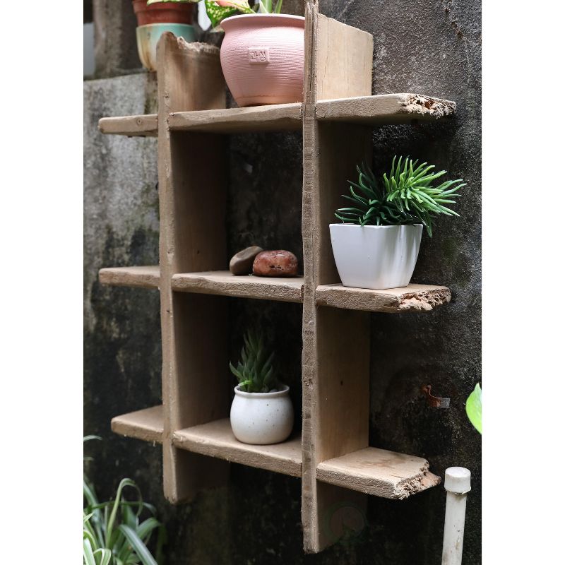 Vintiquewise Rustic Wooden Floating Shelf