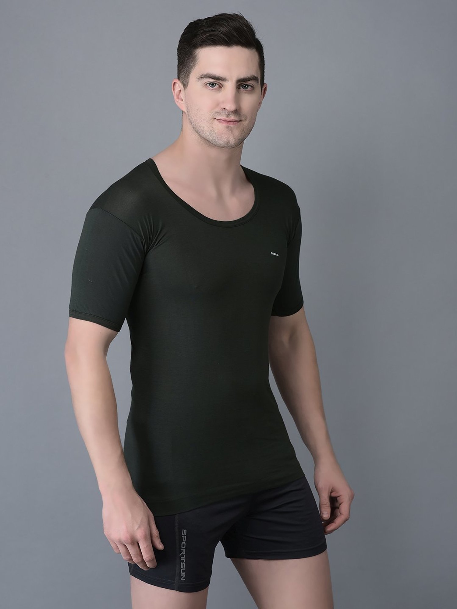 Dollar Bigboss Assorted Cotton Regular Fit Vest - Pack Of 2