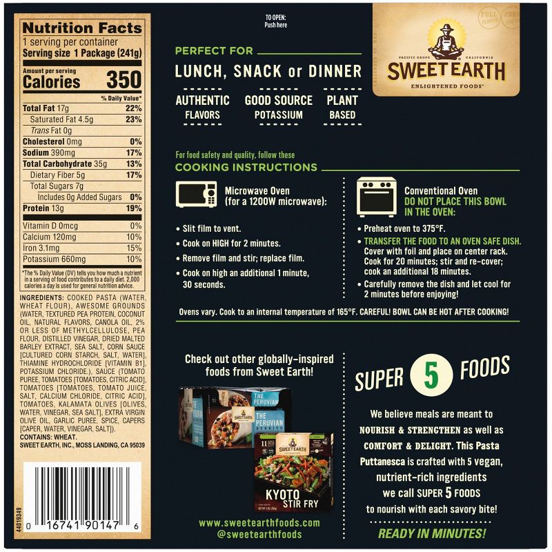 Sweet Earth Awesome Pasta Puttanesca - 8.5oz
