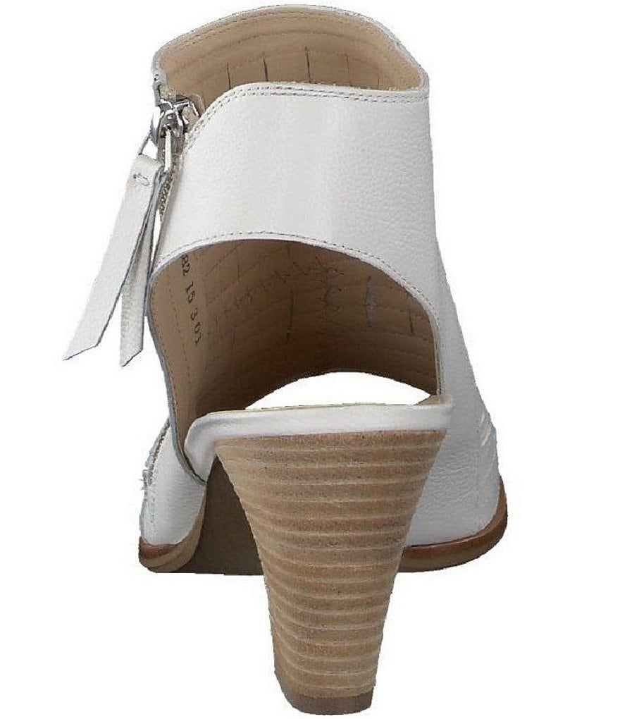 Paul Green Cayanne Leather Peep Toe Open Back Shooties