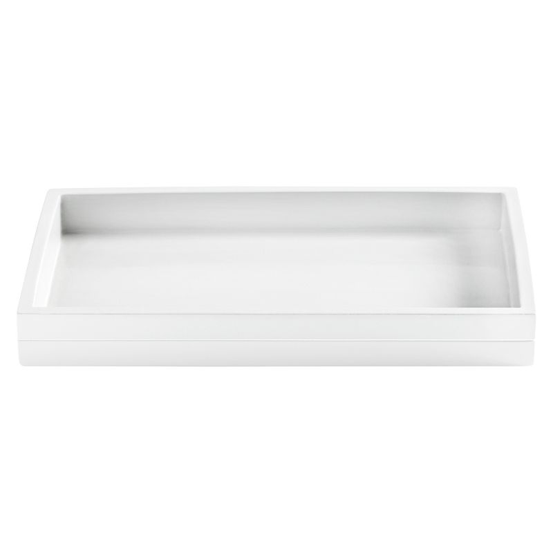 Lacquer Stripe Tray White - Cassadecor