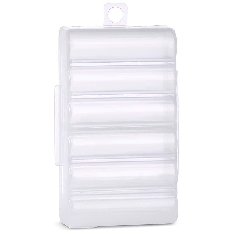 Set of 4 - Two AA and Two AAA Battery Storage Box, Battery Storage Case, Battery Holder Clear