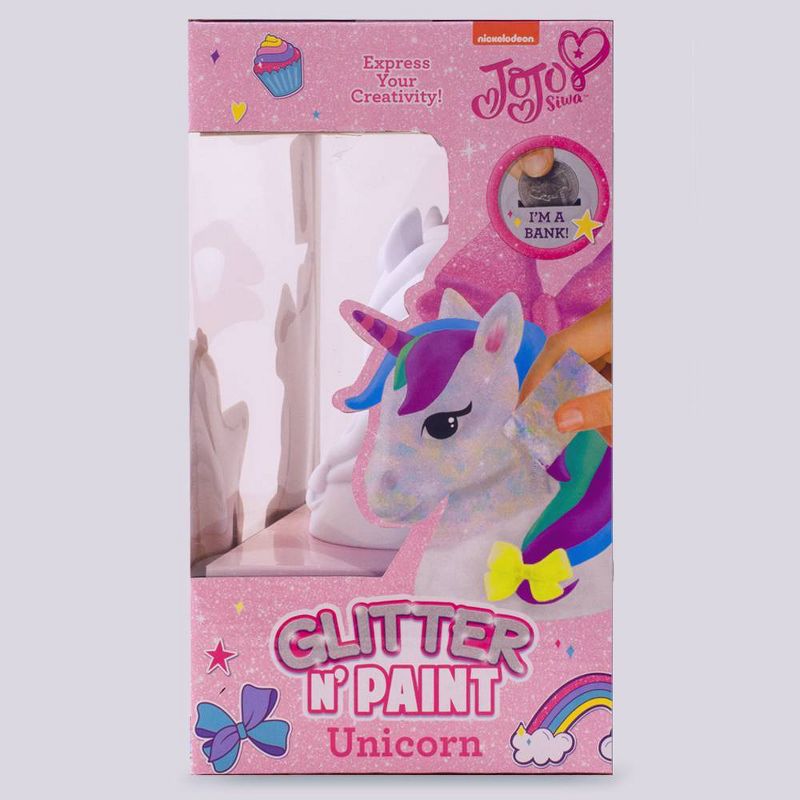 JoJo Siwa Glitter N' Paint Unicorn Coin Bank - Peachtree Playthings