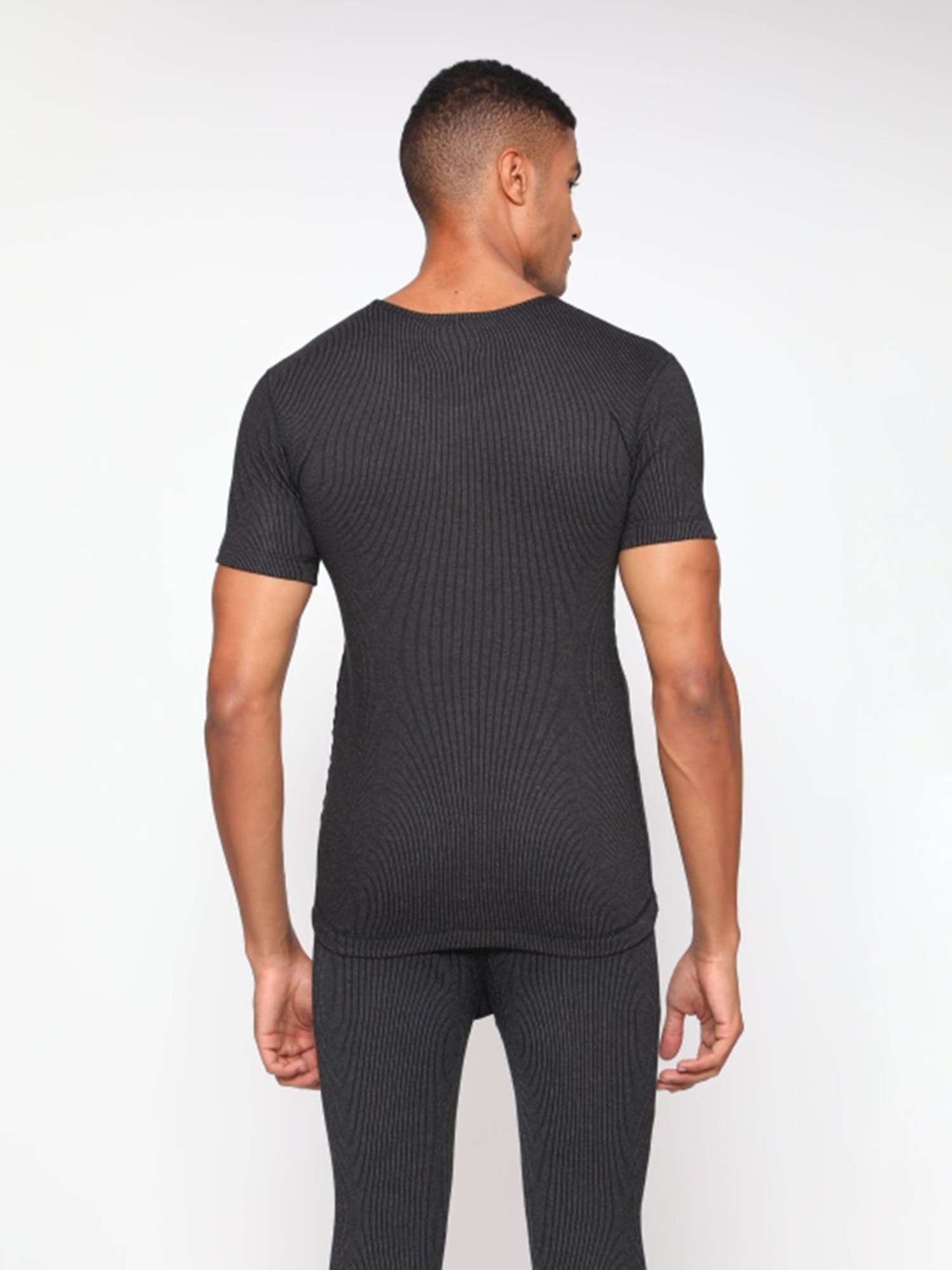Sporto Black Striped Thermal Set