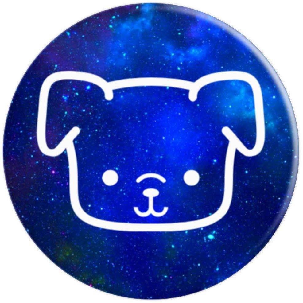 Cute Puppy Pop Socket Space Dog Cosmic Deep Blue