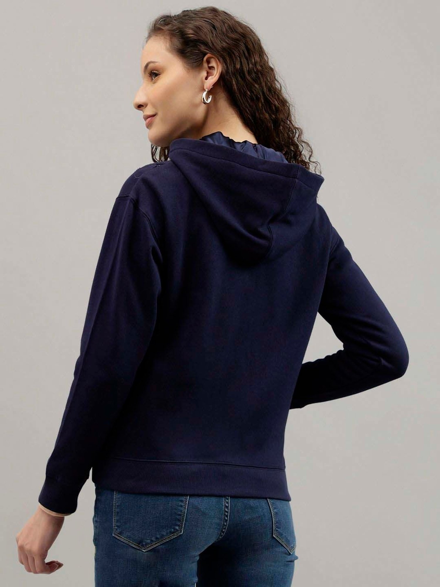 Beverly Hills Polo Club Navy Self Pattern Hoodie