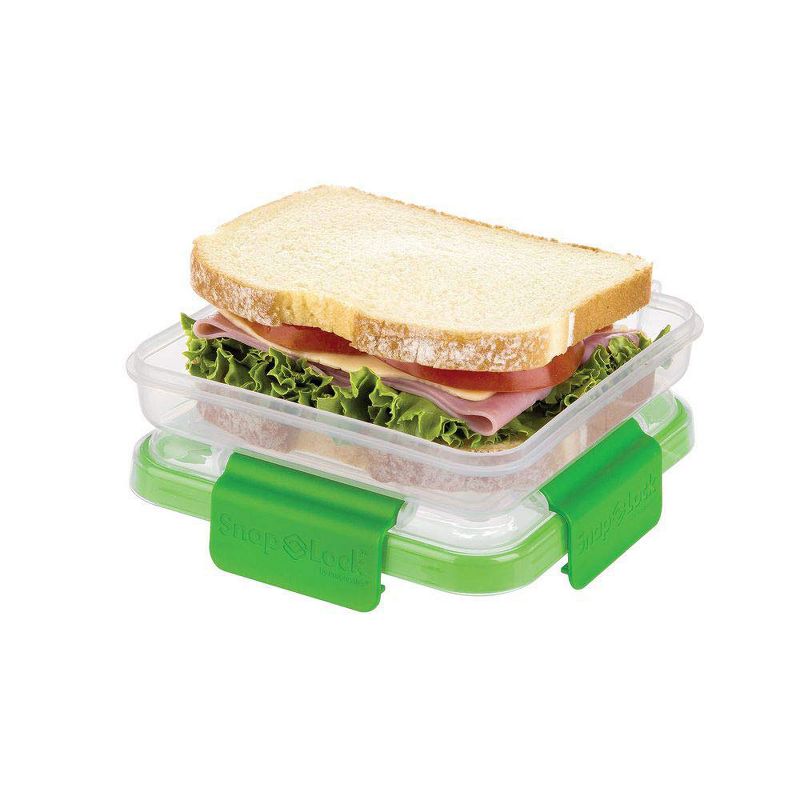 Progressive International SNL-1001G Snaplock Sandwich To Go Container, Green