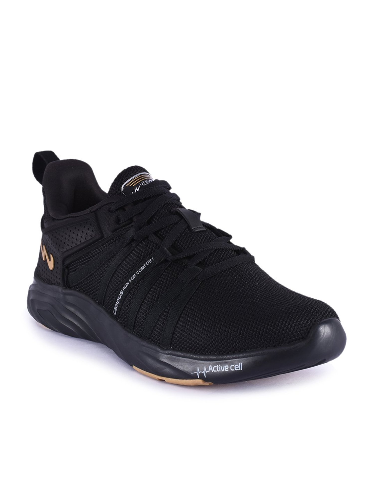 Campus Men's Wynk Black Running Shoes