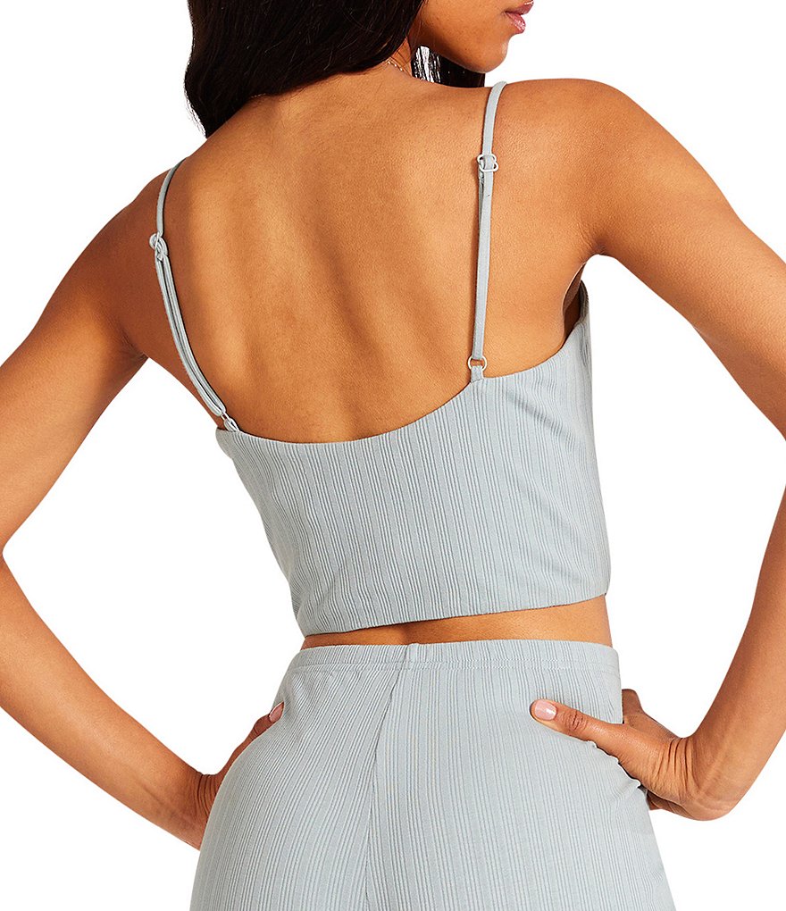 BB Dakota by Steve Madden Let Her Rib Sleeveless Crop Top