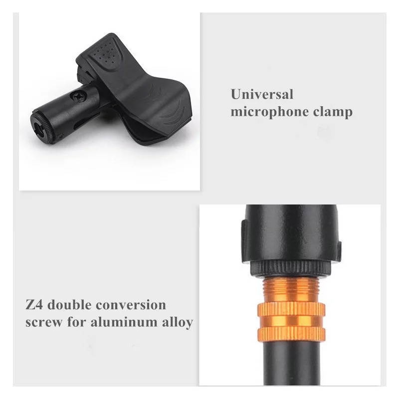 oldable Desktop Mic Stand Adjustable Angle Foldable Table Tops Microphone Mount Holder Stand Bracket Plastic Black