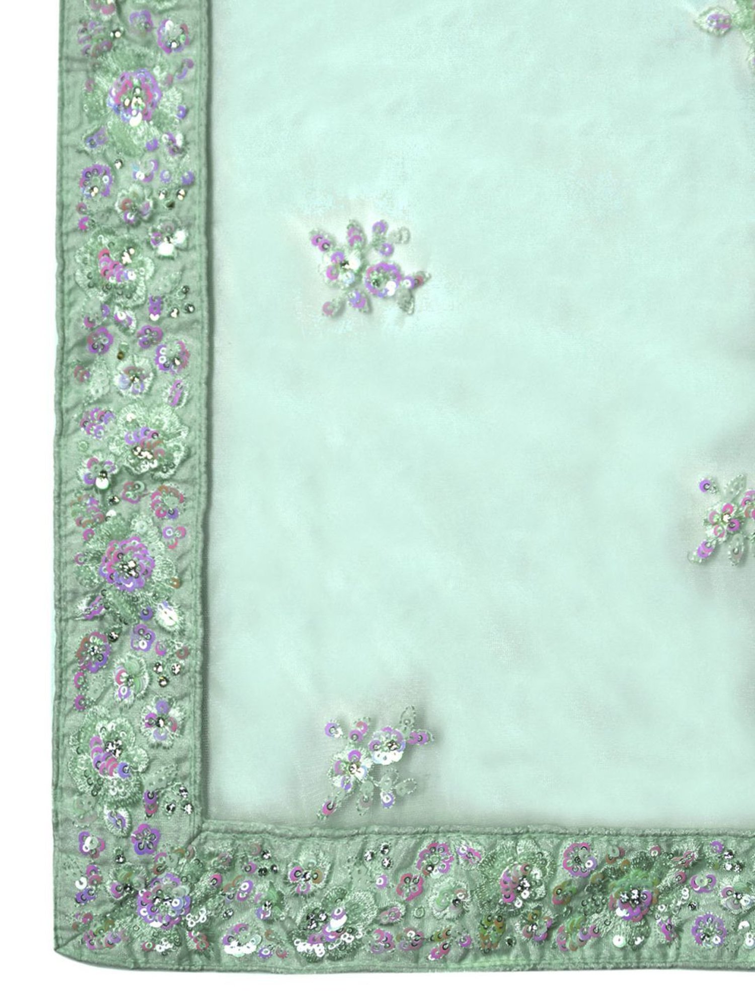 Soch Powder Blue Embellished Unstitched Lehenga Choli Set With Dupatta