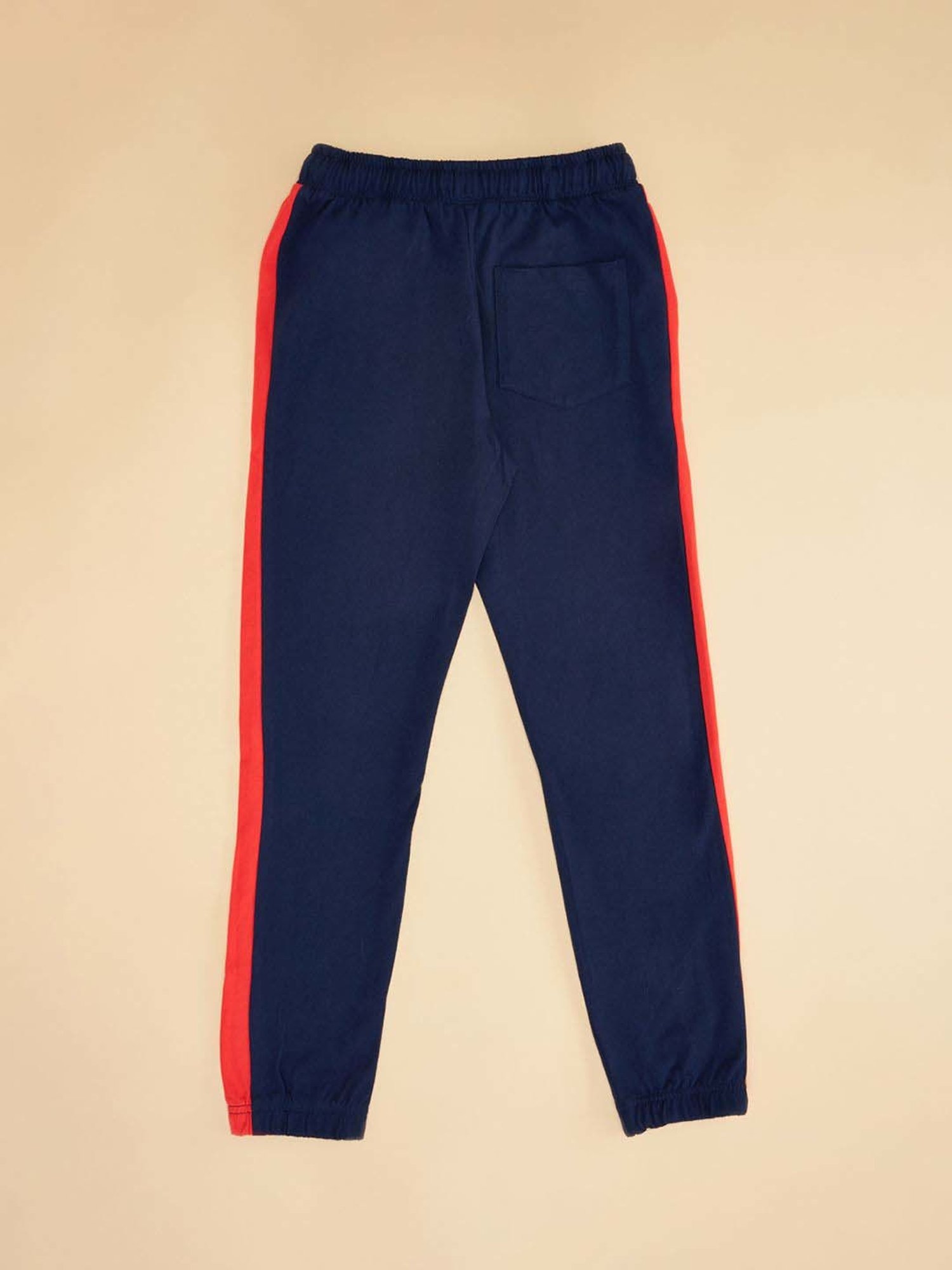 Pantaloons Junior Kids Estate Blue Cotton Slim Fit Jogger