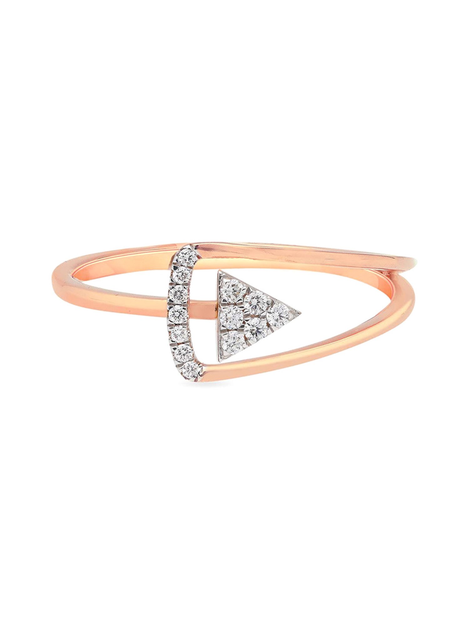 Malabar Gold and Diamonds 18k Rose Gold & Diamond Mine Ring for Women