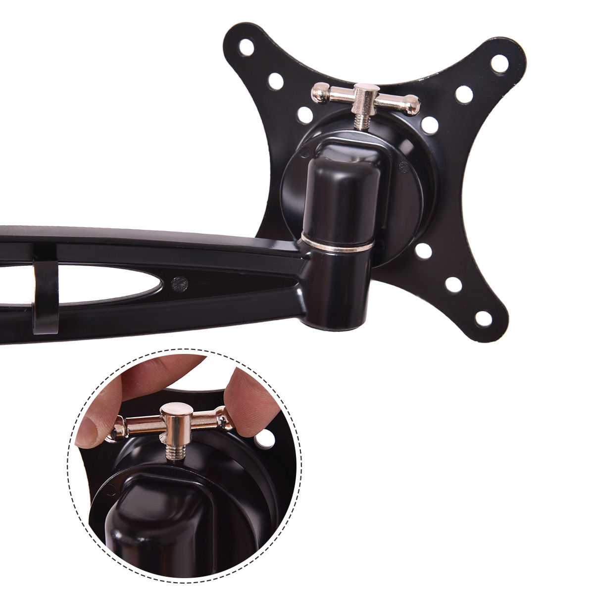 Adjustable Computer Monitor Desk Mount Stand for Single LCD Flat Screen Monitor