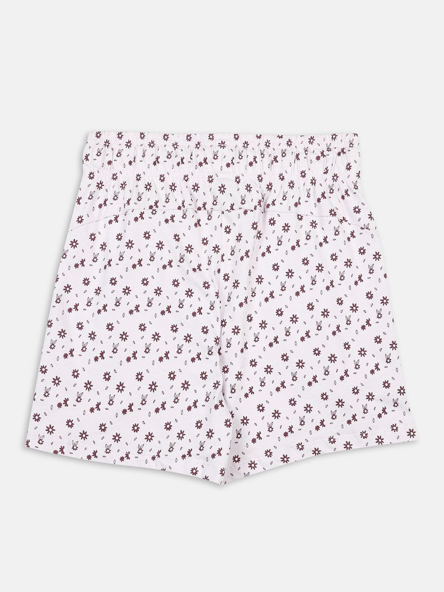 Puma Kids Purple & White Cotton Logo Shorts