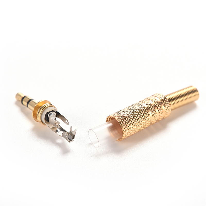1pcs 3.5mm 1/8" Stereo Male Audio TRS Jack Plug Adapter Connector Plated Gold