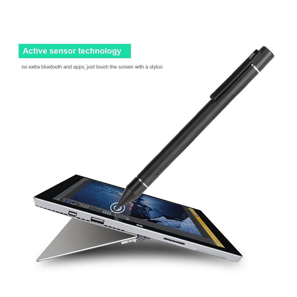 fosa High Sensitivity YM Black Stylus Pen, Active Capacitive Touch Screen Rechargeable Stylus Pen for iOS/Android/Samsung Galaxy/Microsoft Device and Other Touch Screen Devices