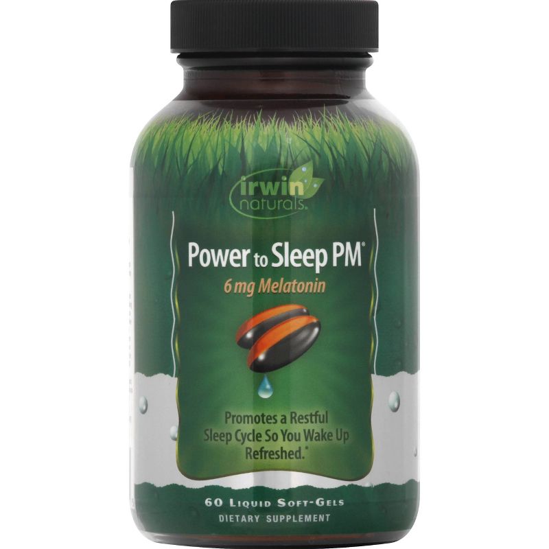irwin naturals Power to Sleep PM Melatonin Dietary Supplement Liquid Softgels - 60ct