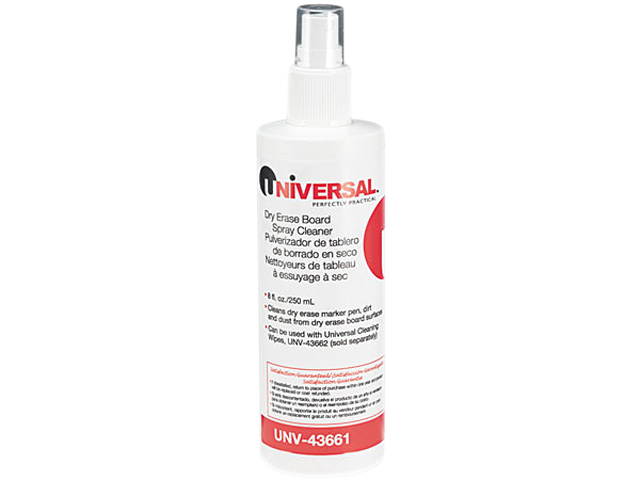 Universal 43661 Dry Erase Board Spray Cleaner  8oz Spray Bottle