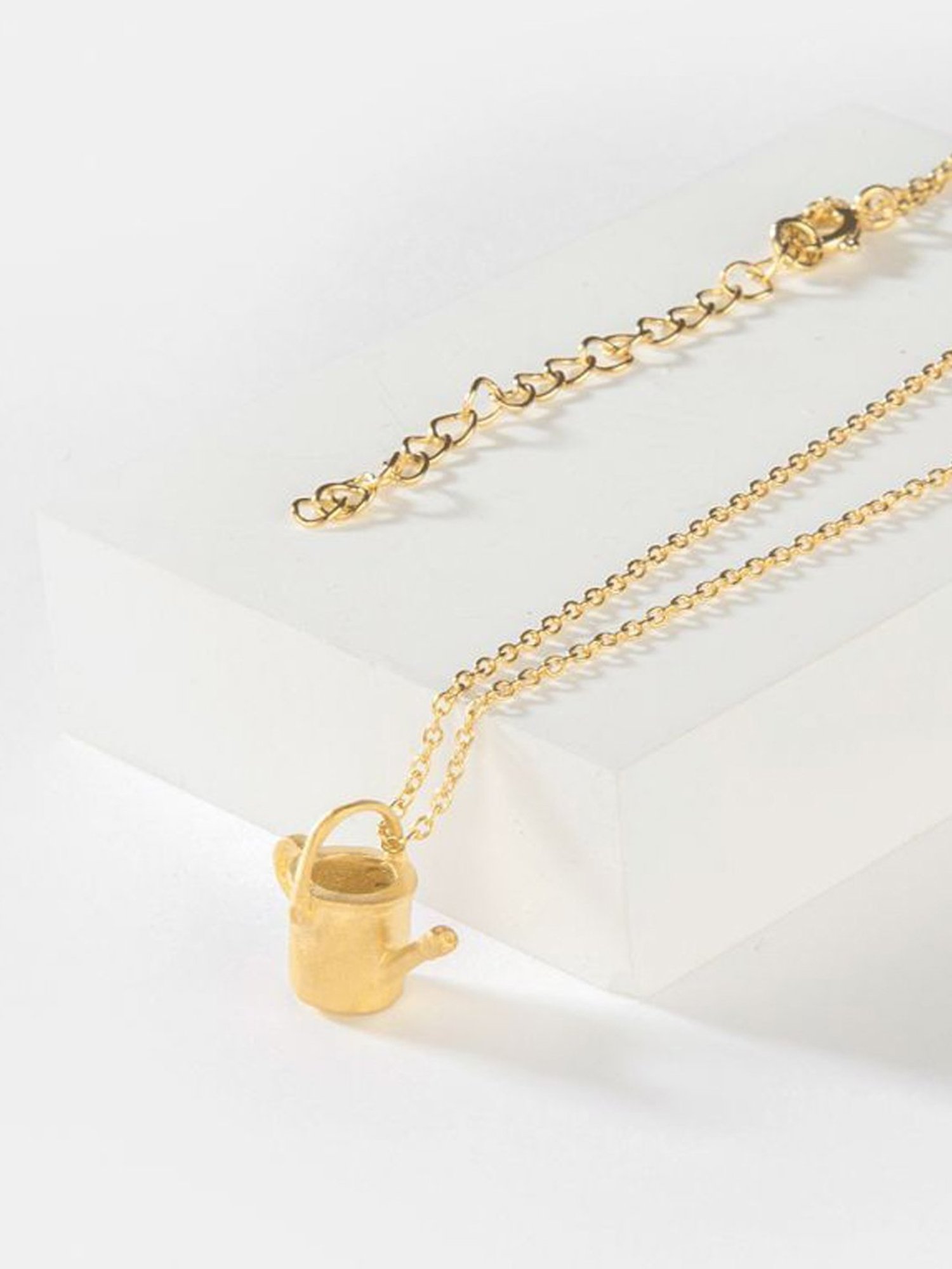 Shaya 92.5 Sterling Silver Green Fingers Watering Pot Charm Necklace for Women