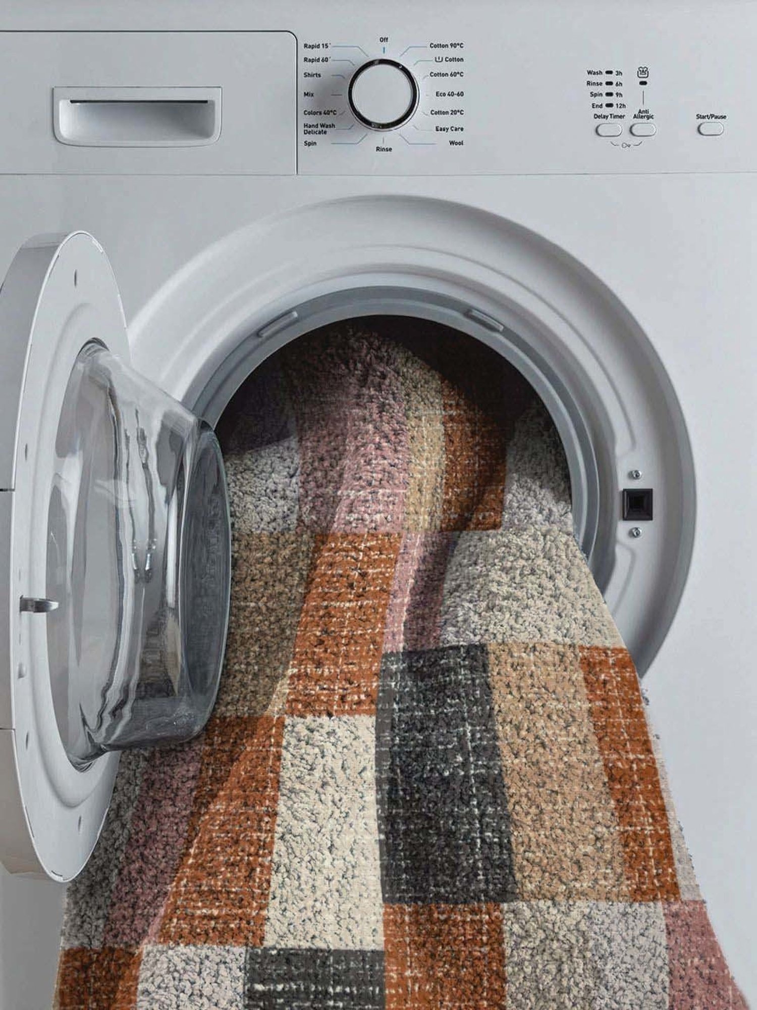 Welspun Blissful Multicolor Polyester 400 GSM Anti Skid Carpet