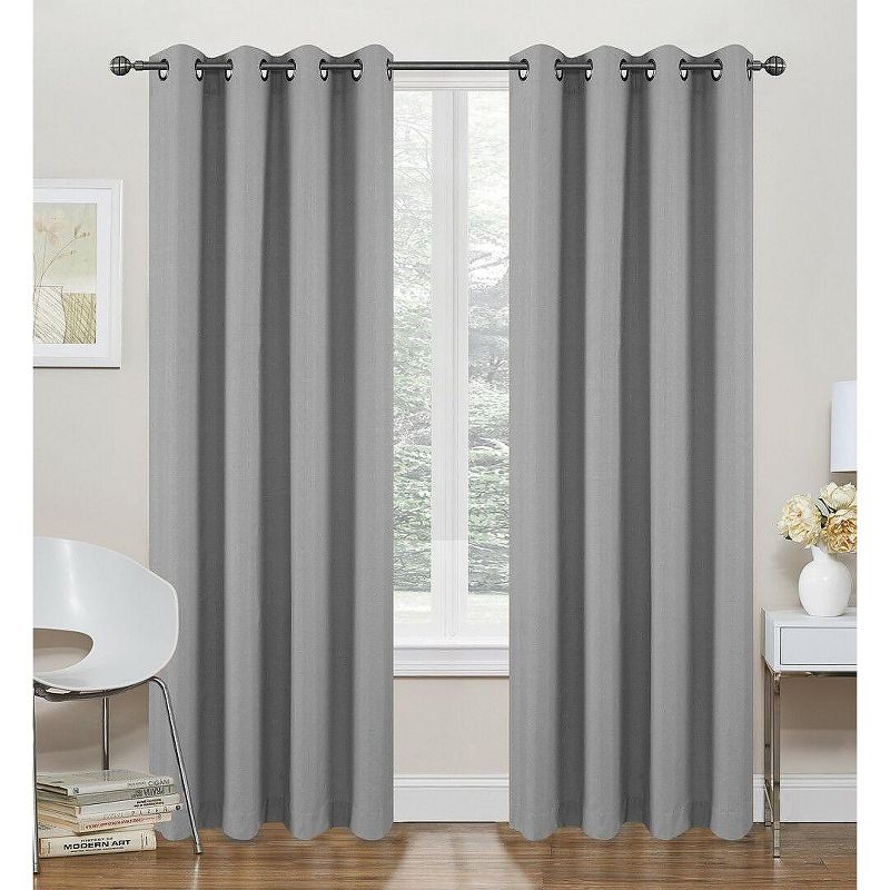 Regal Home Hotel Thermal Insulated Foamback Blackout Grommet Top Curtain Panel Pair - 52 in. W x 84 in. L