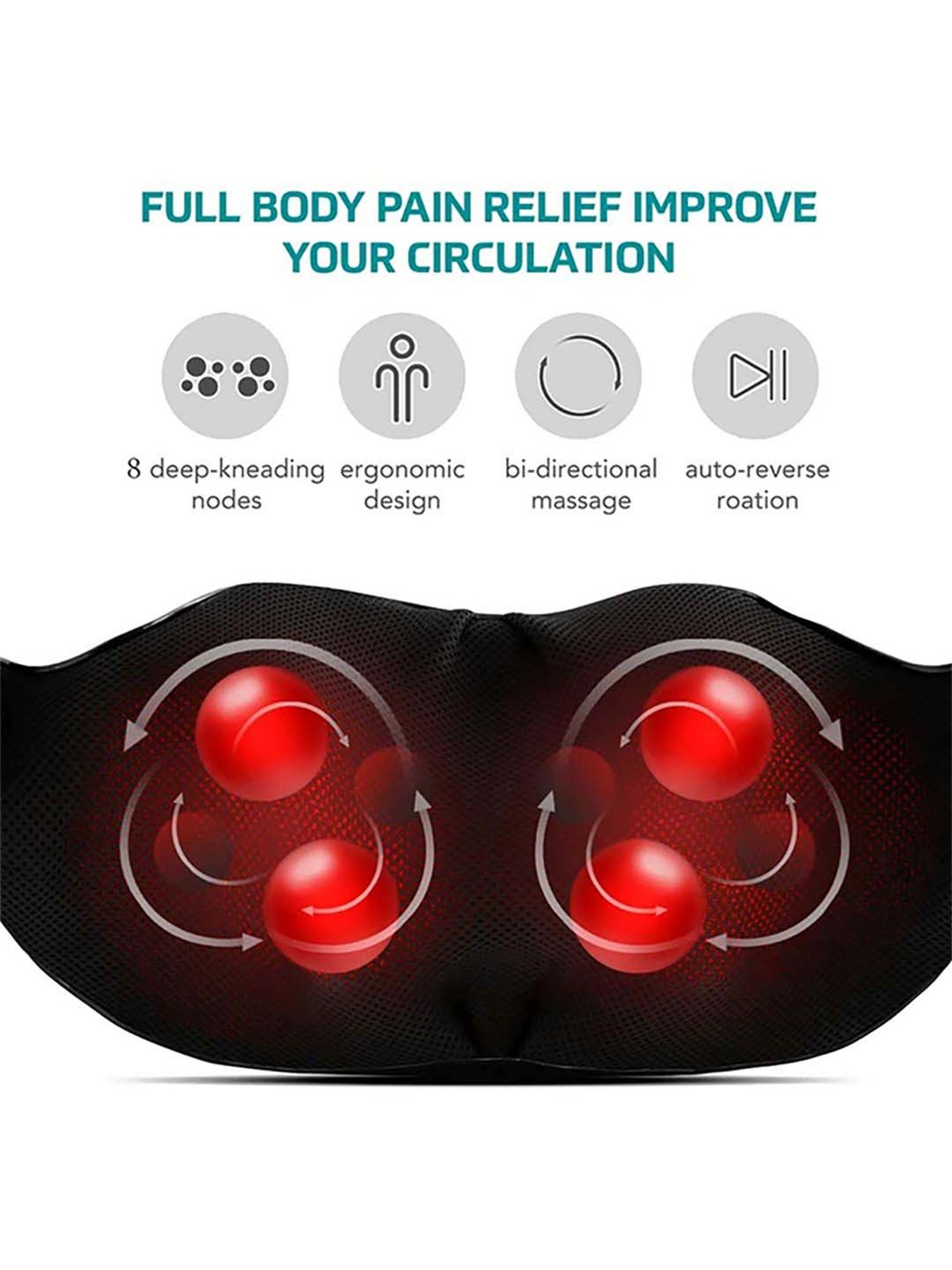 beatXP DeepHeal Neck & Shoulder Massager (Black)