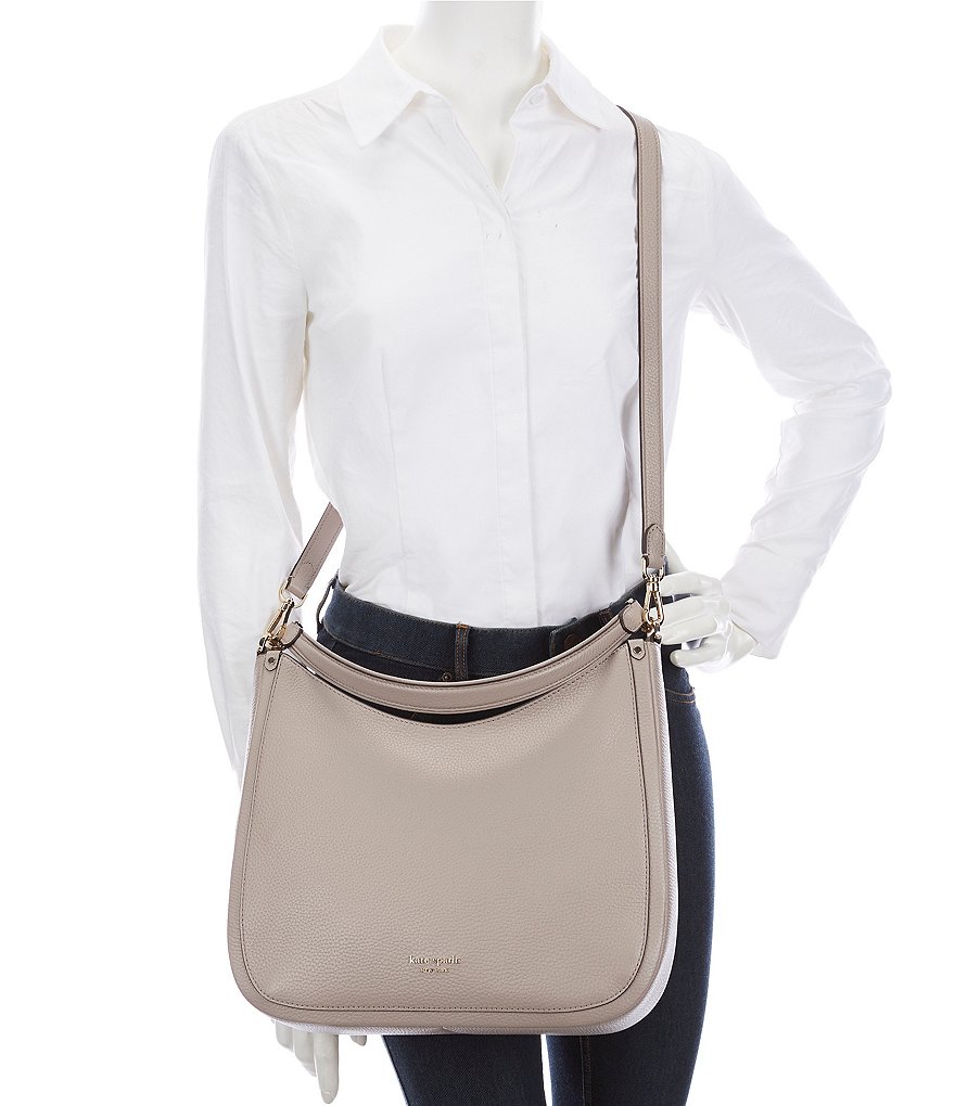 kate spade new york Pebbled Leather Roulette Large Hobo Bag