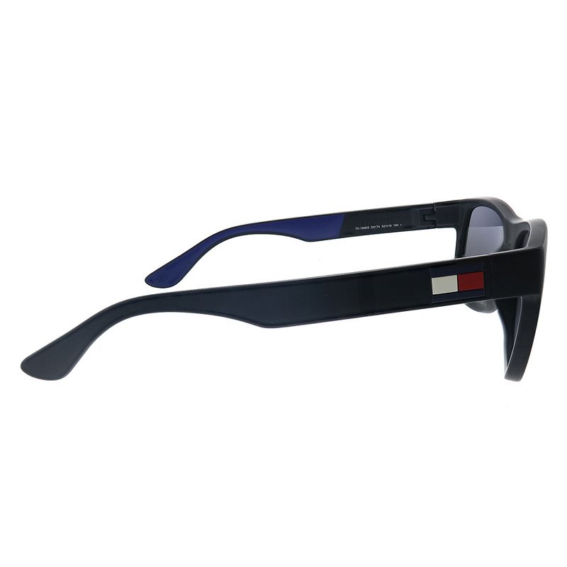 Tommy Hilfiger TH 1556/S D51 Unisex Rectangle Sunglasses Black Blue 52mm