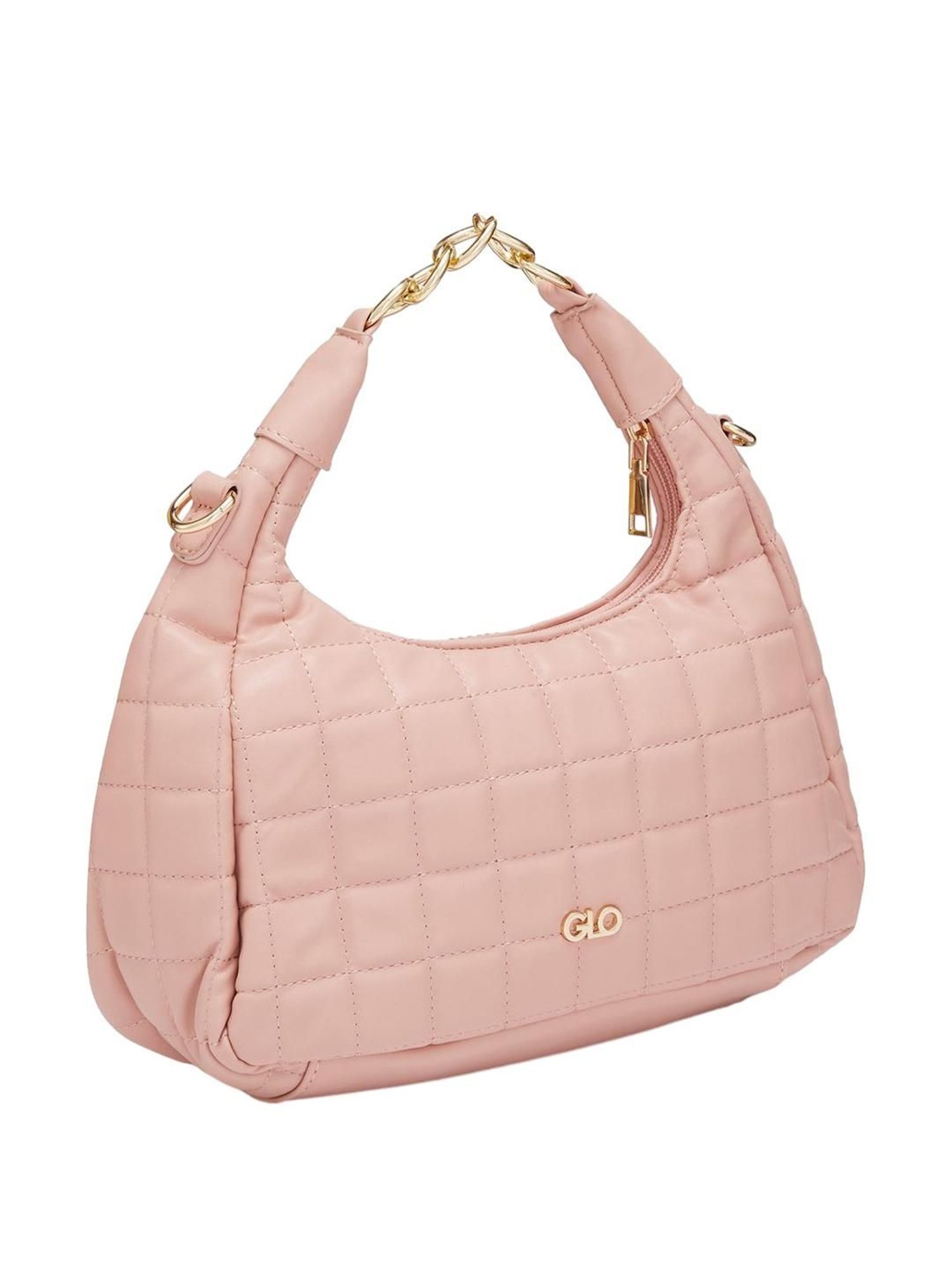 Globus Nude Quilted Medium Hobo Handbag
