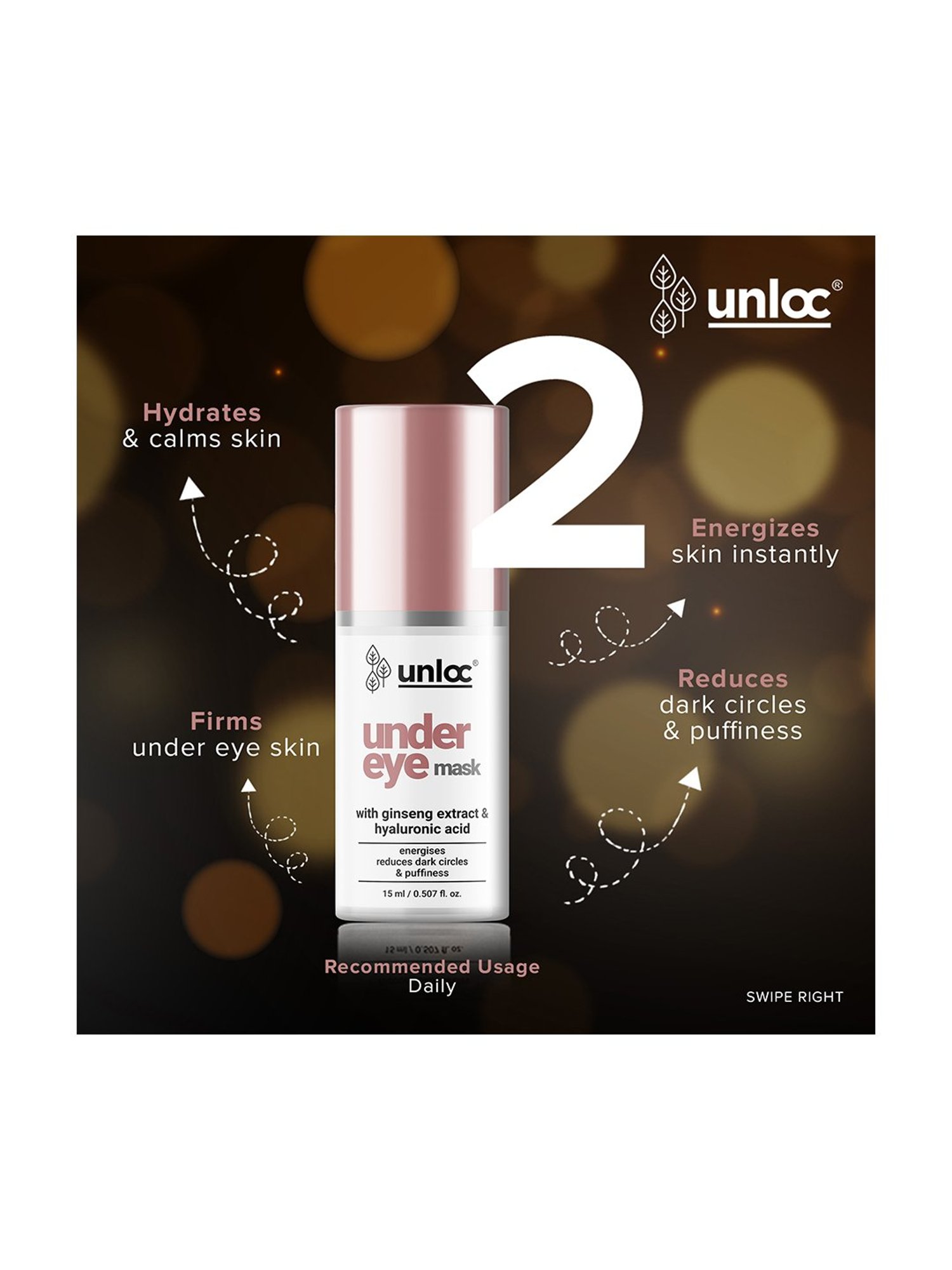 Unloc Mixify Under Eye Gel Mask - 15 ml