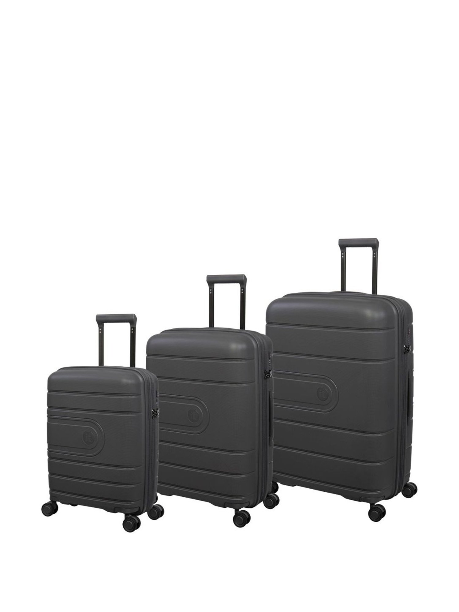 it luggage Eco Tough Grey Set of 3-28 24 20 inches Expandable Hardsided Luggage Trolley with TSA