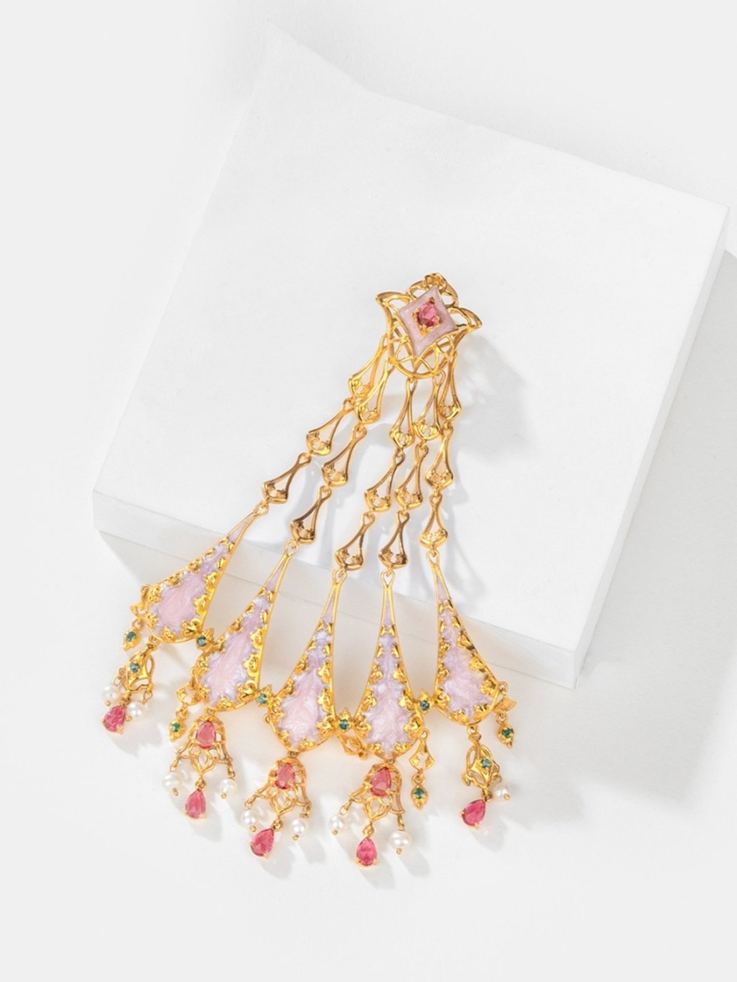 Shaya 92.5 Sterling Silver Yellow Gold Shaadi Squad Bridechilla Jhoomar for Women