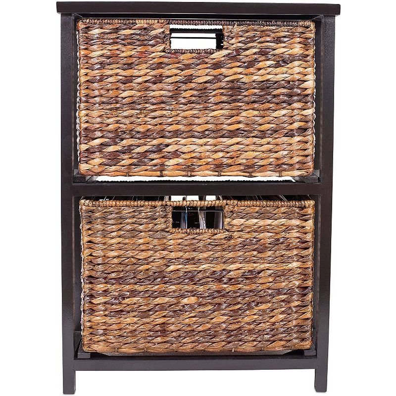 BirdRock Home 2 Tier Abaca File Storage Cubby