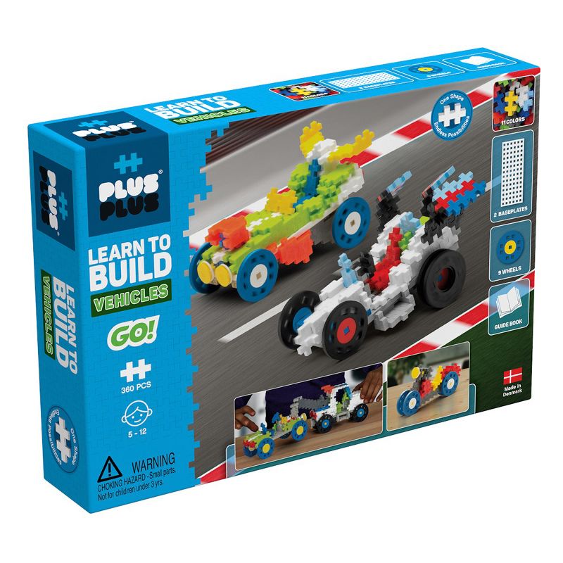 Plus-Plus Learn to Build Vehicles - STEM Building Set - GO! Vehicles